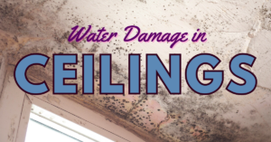 water damage in ceiling