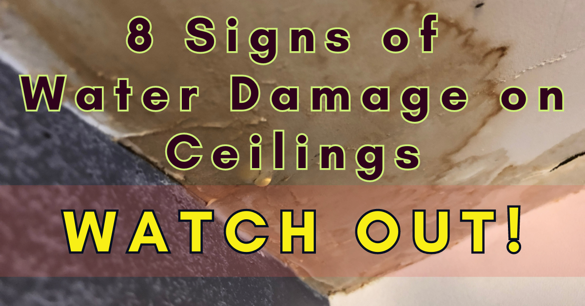 signs of water damage on ceilings